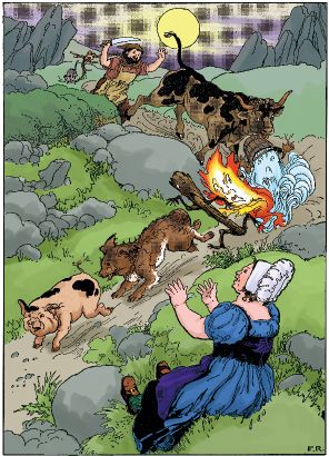 美國原版少兒英語：25.THE OLD WOMAN AND HER PIG