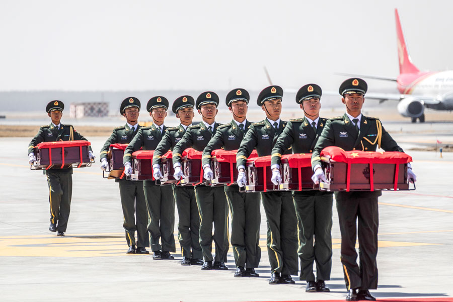 第六批在韓中國人民志愿軍烈士遺骸回國